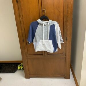 Calvin Klein Performance crop hoodie sweatshirt oversized fit rough hem XS